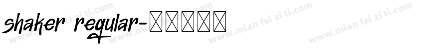 shaker regular字体转换
